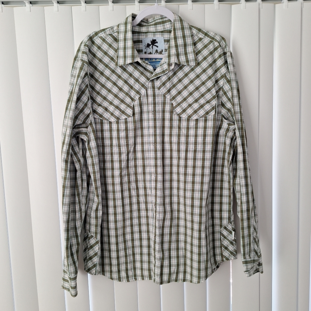 Kirra Green Plaid Button Front Shirt